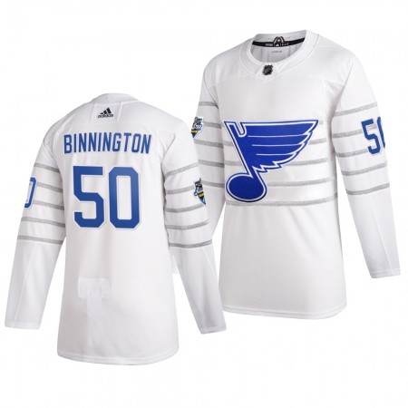 St. Louis Blues Jordan Binnington 50 Wit Adidas 2020 NHL All-Star Authentic Shirt - Mannen